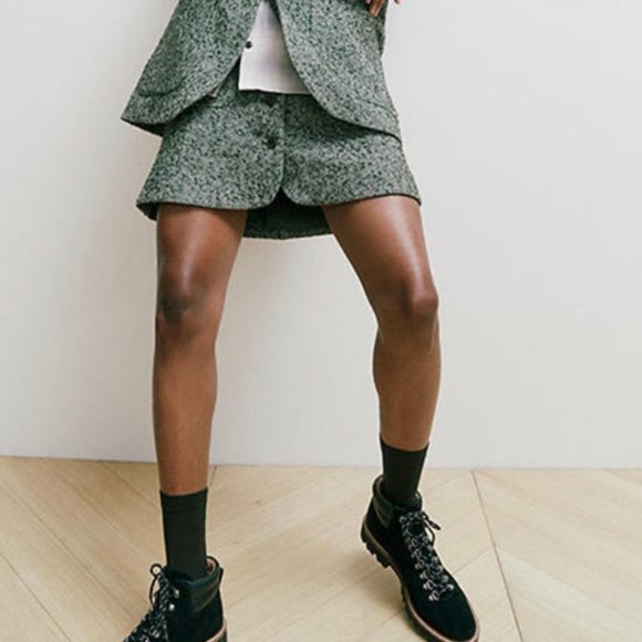 Madewell NWT CityWalk Lug Sole Black Suede Leather Boots 7M - Picture 4 of 14